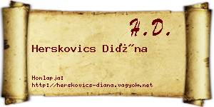 Herskovics Diána névjegykártya